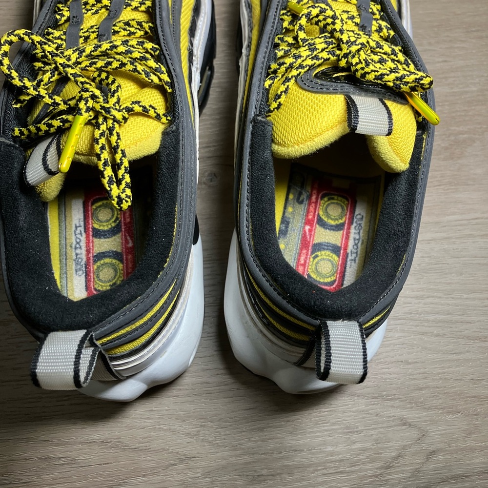 NIKE AIR MAX PLUS / 97 AIR MAX 97 "FREQUENCY PACK" YELLOW SZ 9.5 - Picture 5 of 13